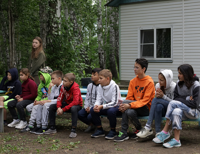 встреча со школьниками, в оздоровительном лагере «Восход»