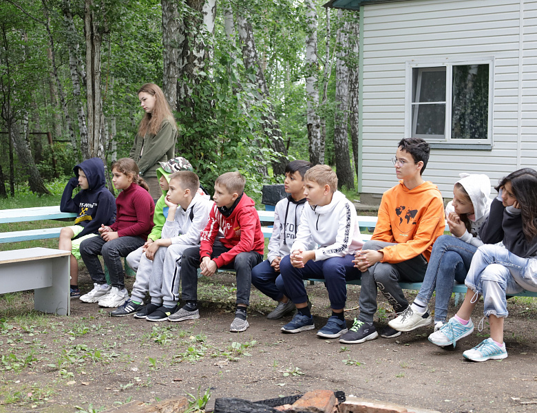 встреча со школьниками, в оздоровительном лагере «Восход»